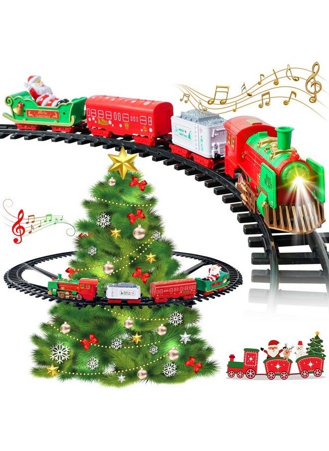 VATOS Hanging Christmas Train Set - Christmas Train Toy With Light & Sound For Boys Girls, Train Toy Set Around Under The Christmas Tree, Best Christmas Decoration Indoor For Families  - Image 1