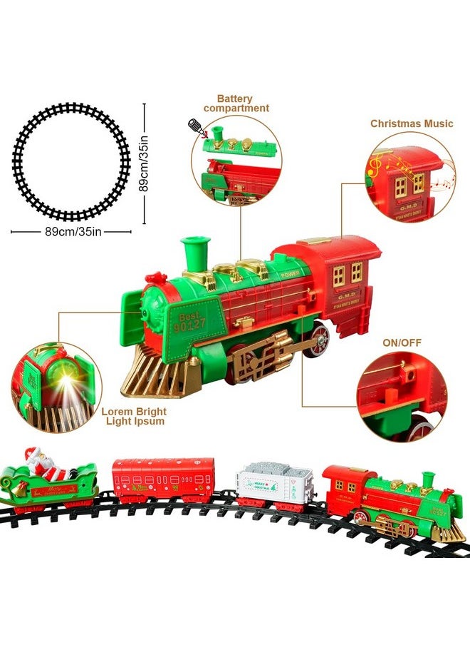 VATOS Hanging Christmas Train Set - Christmas Train Toy With Light & Sound For Boys Girls, Train Toy Set Around Under The Christmas Tree, Best Christmas Decoration Indoor For Families  - Image 2