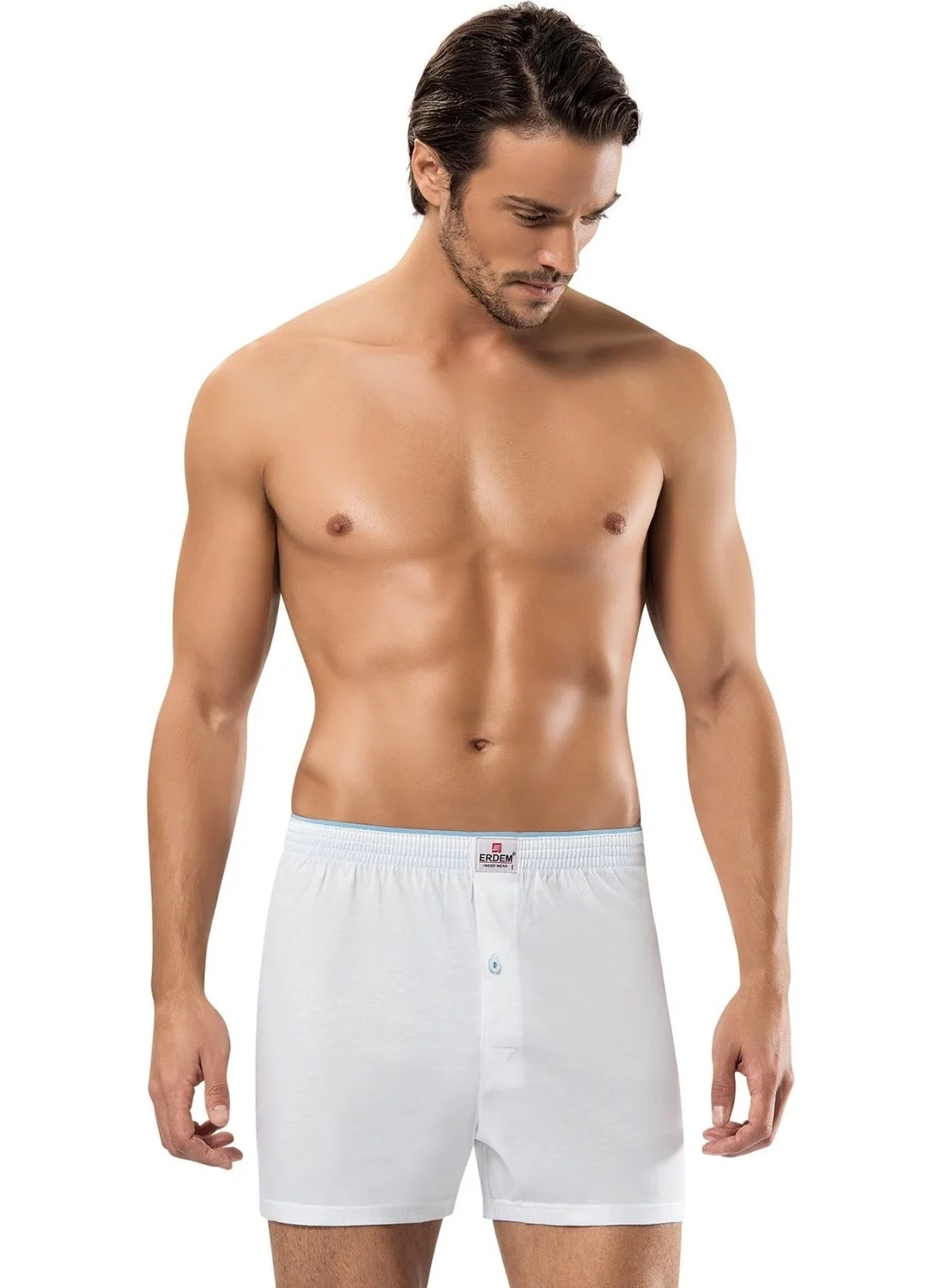 إيردم 3 Pieces 1400 Combed Cotton Boxer Briefs White Abani Classic