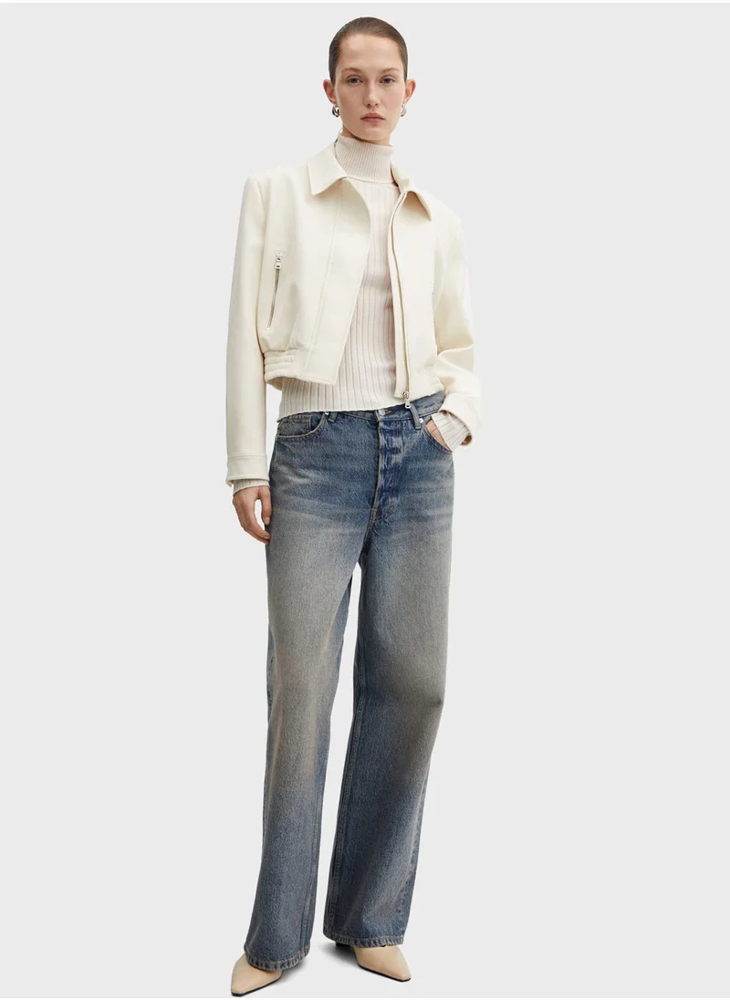 MANGO Zip Through Jacket