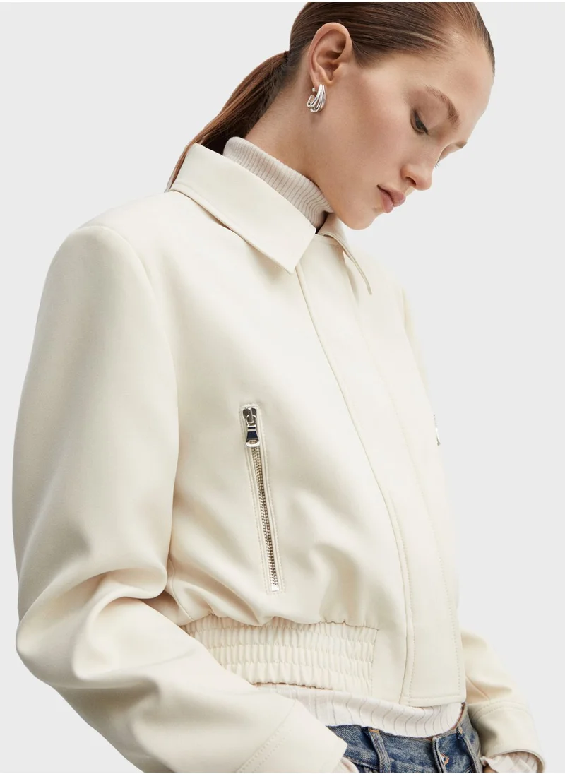 MANGO Zip Through Jacket