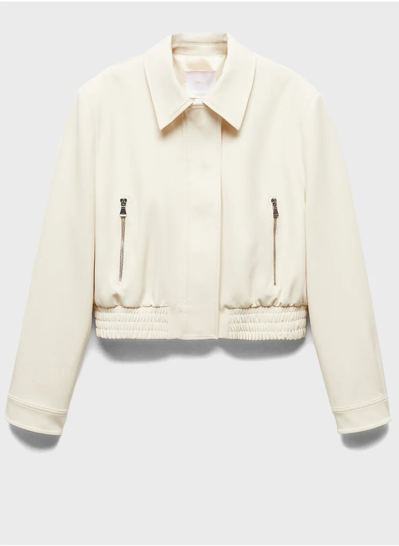 MANGO Zip Through Jacket
