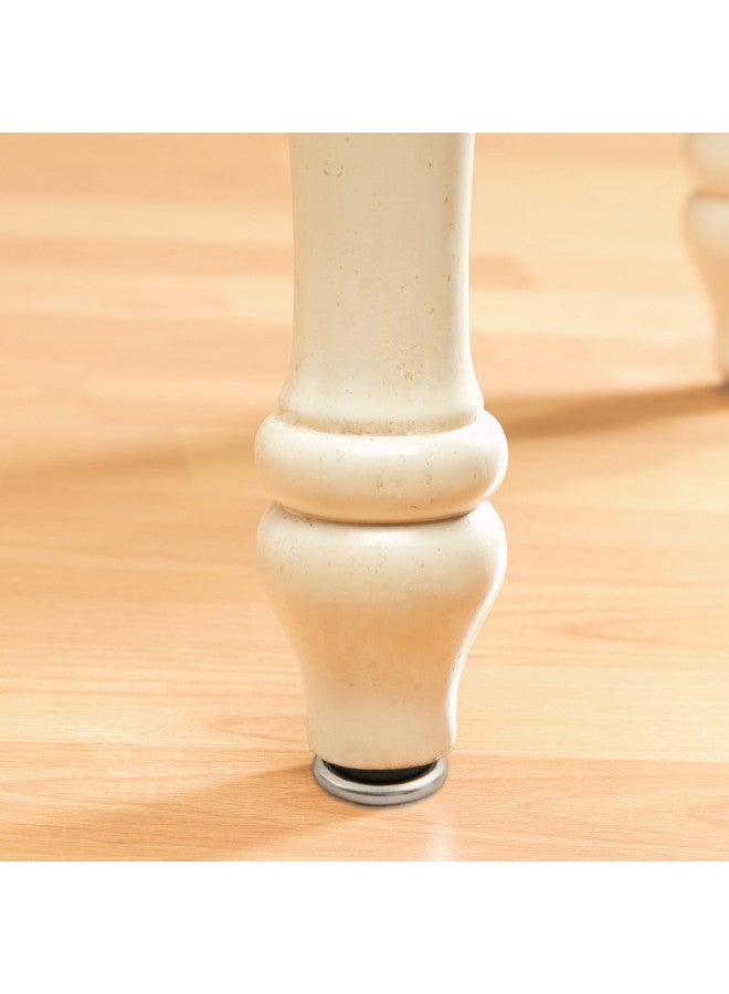 SoftTouch 1 1/16" Round Adjustable Screw-in Leveling Furniture Glides for Wooden Furniture, Chrome (4 Pack) - Image 2