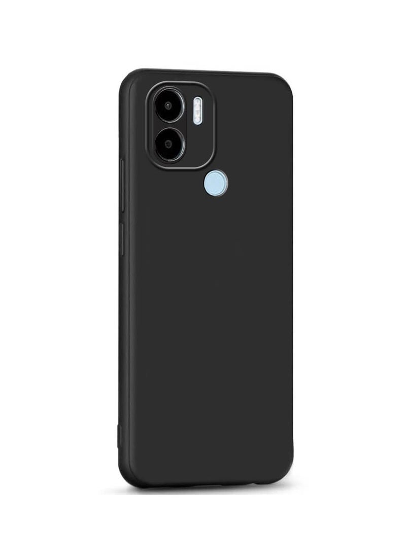 دبليو تيك - غطاء حماية من السيليكون السائل الناعم لهاتف Xiaomi Redmi A2+ / A2 Plus 4G 2023 / A1+ / A1 Plus 4G 2022 أسود - Image 1