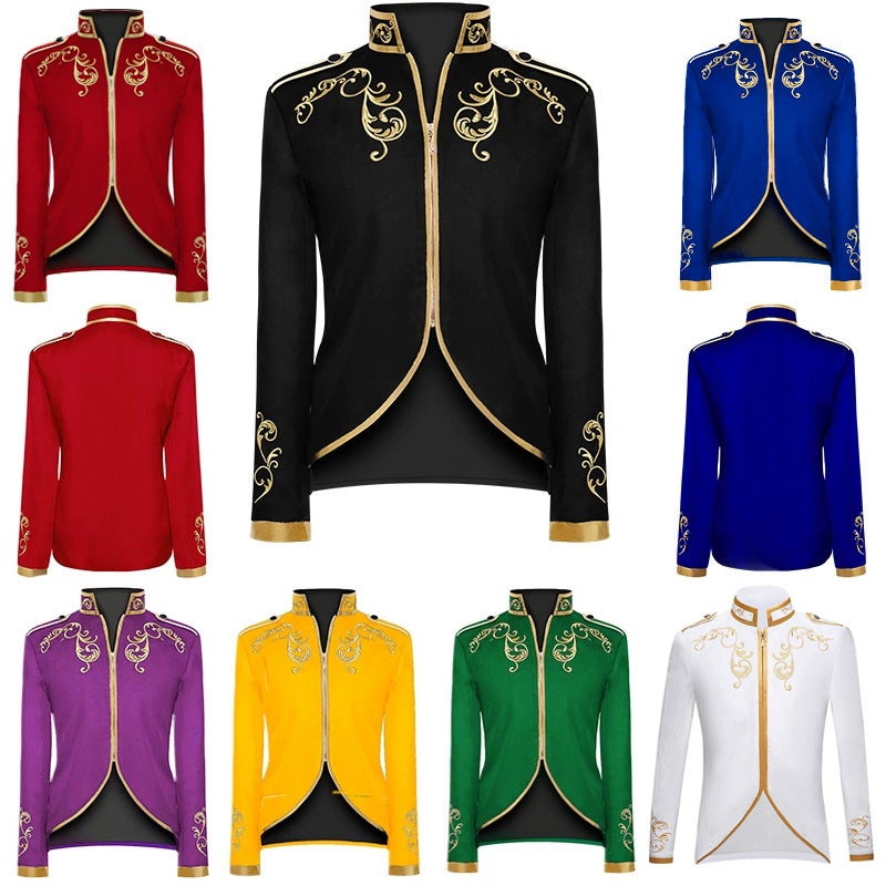 إسكدنيا Medieval Palace Style Jacket – Unisex Embroidered Performance Costume for Drama - Image 2