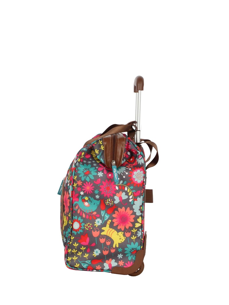 Lily Bloom Design Pattern Carry on Bag Wheeled Cabin Tote (Playful Gray) - Image 3