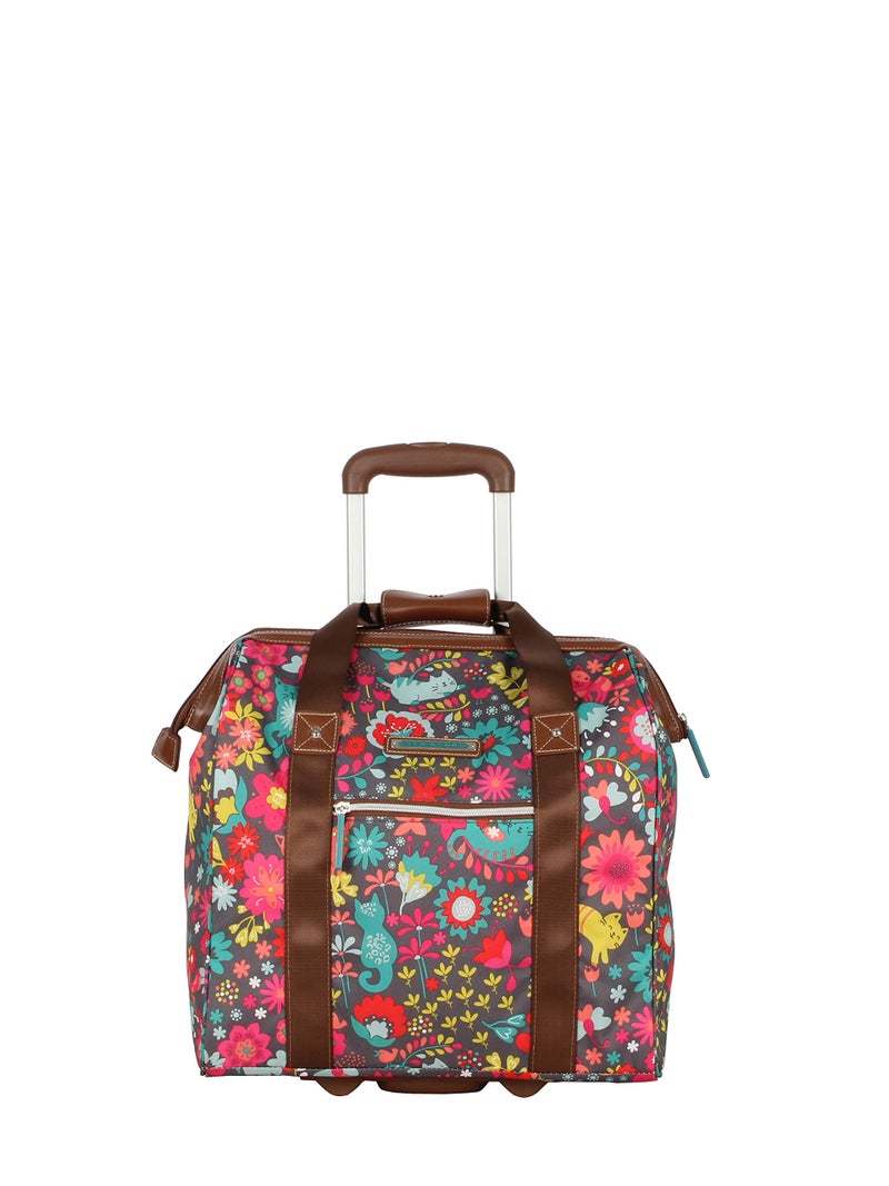 Lily Bloom Design Pattern Carry on Bag Wheeled Cabin Tote (Playful Gray) - Image 5