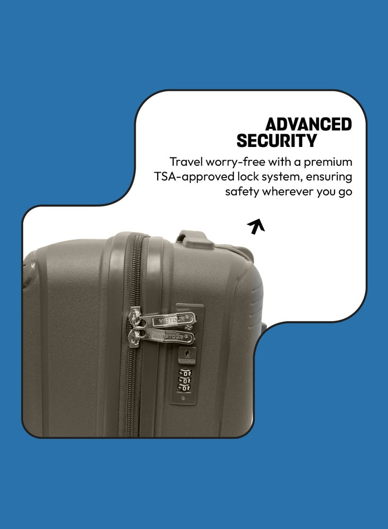 VIPTOUR 3 Piece Trolley Luggage Set Lightweight Suitcase 360° Double Wheels, Travel Bag with TSA Lock & Telescopic Handle - Image 4