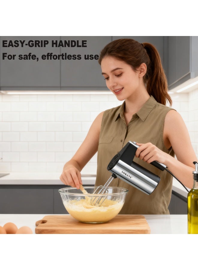 سوكاني 5 سرعة الخلاط اليدوي الكهربائي, الخلاط اليدوي التلقائي بالكامل, بيض ضارب, الخلاط اليومي, مع الخطاف والضارب, - Image 3
