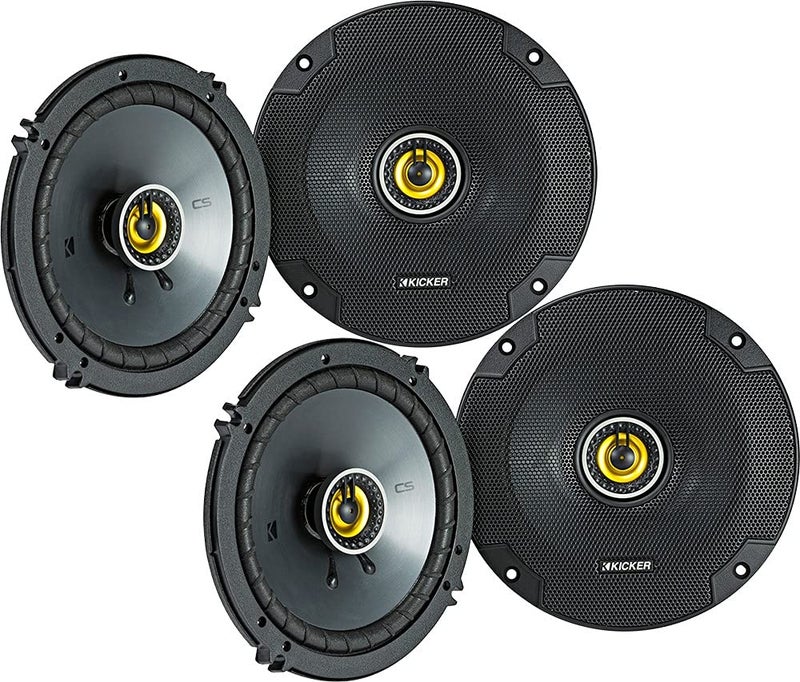KICKER Speaker Package of 2 Items: Four 6.5" CS Series Coaxial Speakers 4-Ohm - 2X 46CSC654 - Image 1
