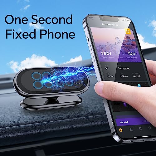 Coolpow 【2-Pack】 Magnetic Phone Holder for car, [ Super Strong Magnet ] [ with 4 Metal Plate ] Cell Phone carmount for iPhone Magnetic [ 360° Rotation ] Universal Dashboard Adhesive Car Magnetic Phone Mount - Image 4