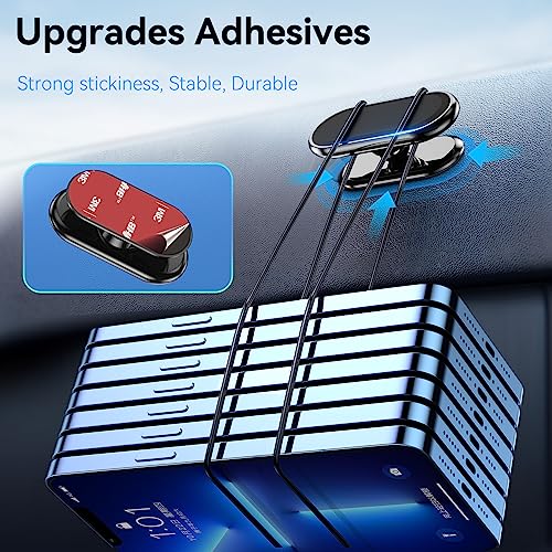 Coolpow 【2-Pack】 Magnetic Phone Holder for car, [ Super Strong Magnet ] [ with 4 Metal Plate ] Cell Phone carmount for iPhone Magnetic [ 360° Rotation ] Universal Dashboard Adhesive Car Magnetic Phone Mount - Image 2