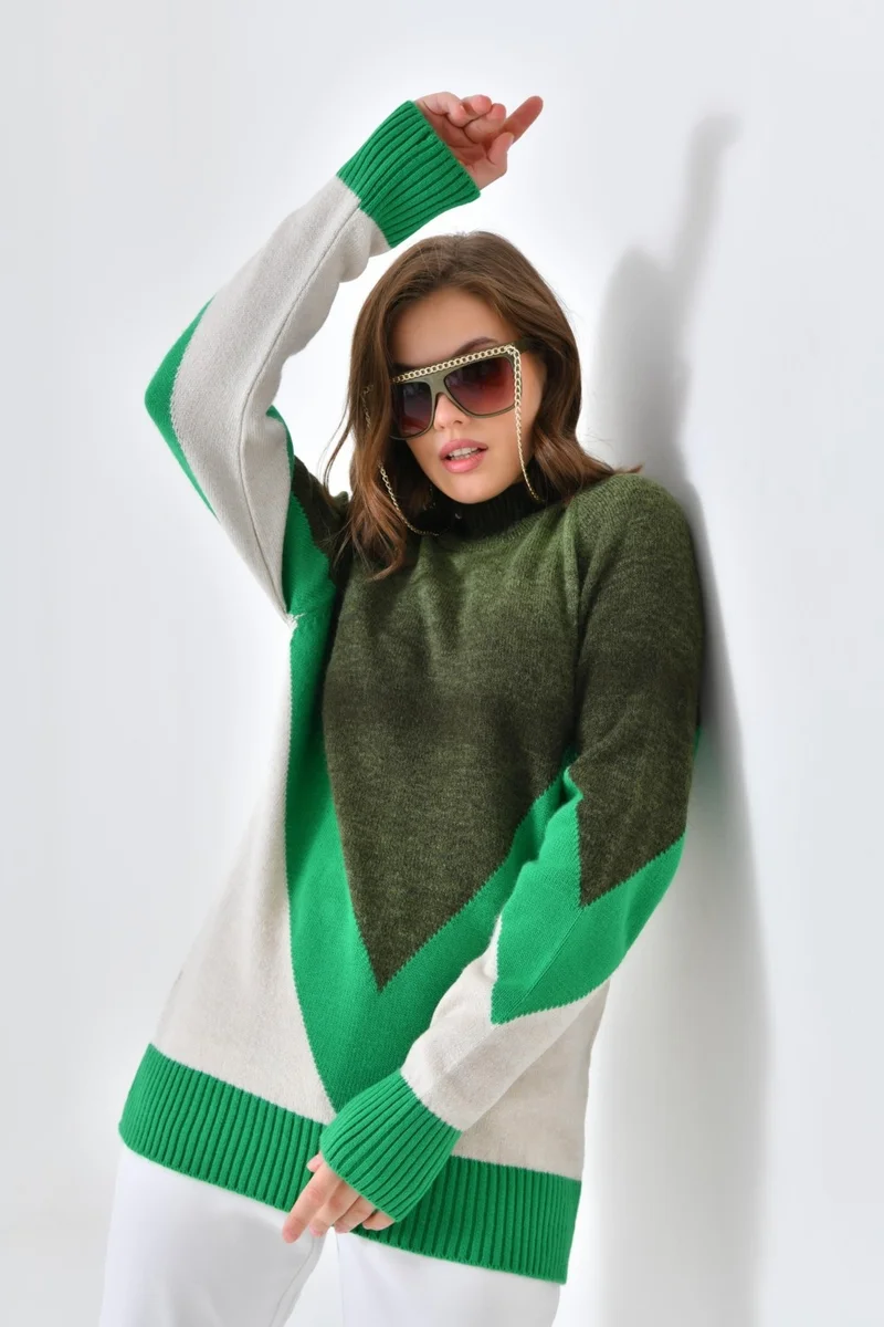 جارمي Ftz Women Women's Transition Detail Sweater Benetton