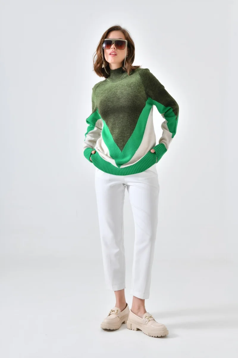 جارمي Ftz Women Women's Transition Detail Sweater Benetton