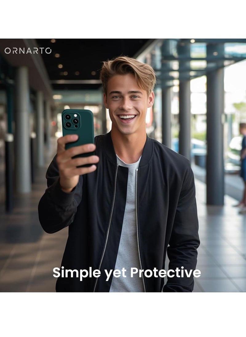 IAF Compatible with iPhone 15 Pro Max Case Shockproof with 2pcs Screen Protectors, Waterproof Liquid Silicone Rubber Full Cover Protective Case for iPhone 15 Pro Max 6.7 inch-Oliver Green - Image 4