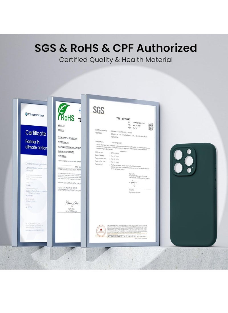 IAF Compatible with iPhone 15 Pro Max Case Shockproof with 2pcs Screen Protectors, Waterproof Liquid Silicone Rubber Full Cover Protective Case for iPhone 15 Pro Max 6.7 inch-Oliver Green - Image 5