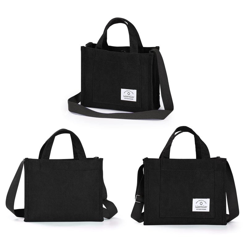 WantGor Tote Bag for Women, Corduroy Crossbody Bags Shoulder Handbag Satchel Hobo Bag Purse - Image 4