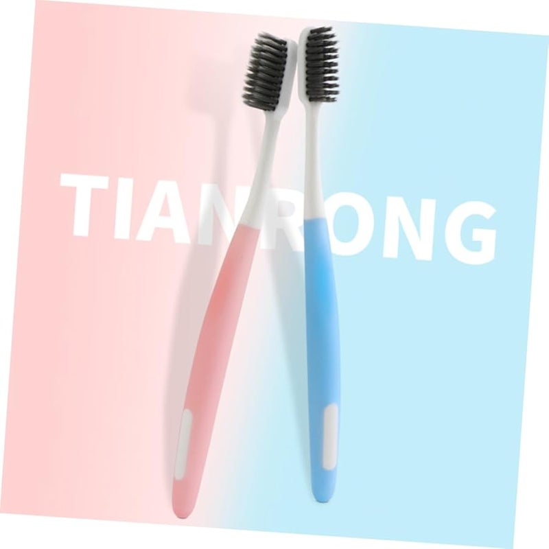 8 قطع فرشاة أسنان بالفحم بشعيرات ناعمة ومقبض من الخيزران الطبيعي للعناية بالفم ولثة صحية - Image 4