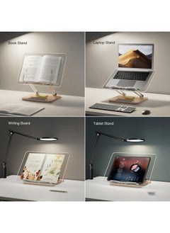 upergo Able Acrylic Book Stand For Reading, Upergo Book Holder With Pen Slot, Foldable Desktop Riser For Laptop, Recipe, Textbook - Hands-Free,Cookbook Stand, Clear Design With Page Clips  - Image 3