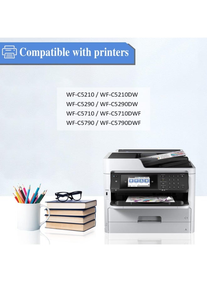 Terabyte Compatible T9451 T9452 T9453 T9454 Ink Cartridges for Epson WorkForce Pro WF-C5210 WF-C5290 WF-C5710 WF-C5790 Printers C13T945140 C13T945240 C13T945340 C13T945440 (BK/C/M/Y 4-Packs) - Image 2