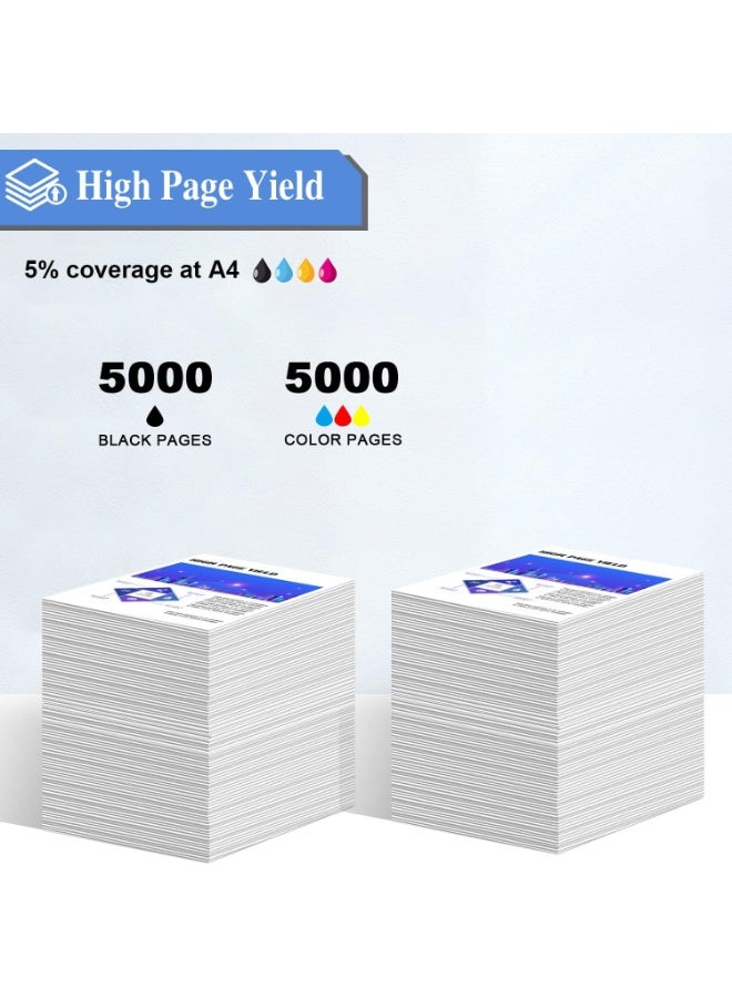 Terabyte Compatible T9451 T9452 T9453 T9454 Ink Cartridges for Epson WorkForce Pro WF-C5210 WF-C5290 WF-C5710 WF-C5790 Printers C13T945140 C13T945240 C13T945340 C13T945440 (BK/C/M/Y 4-Packs) - Image 3