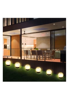 Y&D 2PCS Garden Solar Lights, Outdoor Globe Light, Clear Cracked Glass Ball, for Decor Decorations Pathway Patio Yard Lawn Backyard Ornament  - Image 2