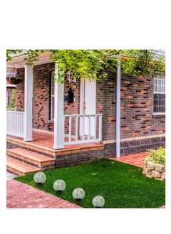 Y&D 2PCS Garden Solar Lights, Outdoor Globe Light, Clear Cracked Glass Ball, for Decor Decorations Pathway Patio Yard Lawn Backyard Ornament  - Image 4
