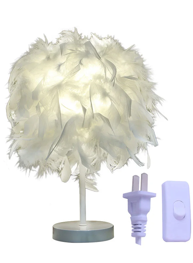 ebb & flow Best-Selling Gift Lamp European Bedroom Feather Lamp Feather Bed Nigh Table Lamp