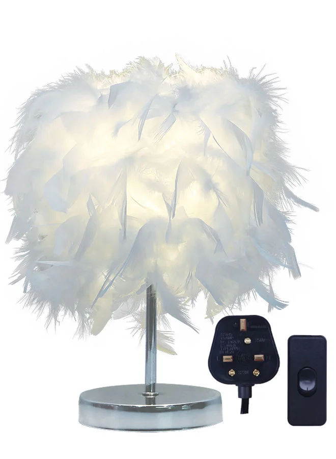 ebb & flow Best-Selling Gift Lamp European Bedroom Feather Lamp Feather Bed Nigh Table Lamp