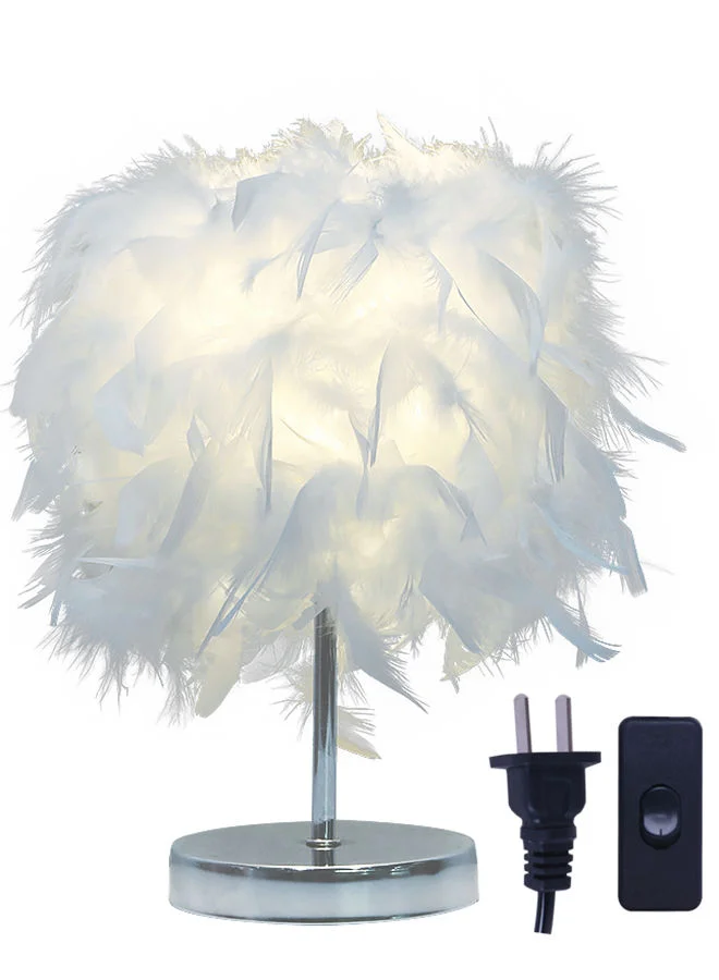ebb & flow Best-Selling Gift Lamp European Bedroom Feather Lamp Feather Bed Nigh Table Lamp