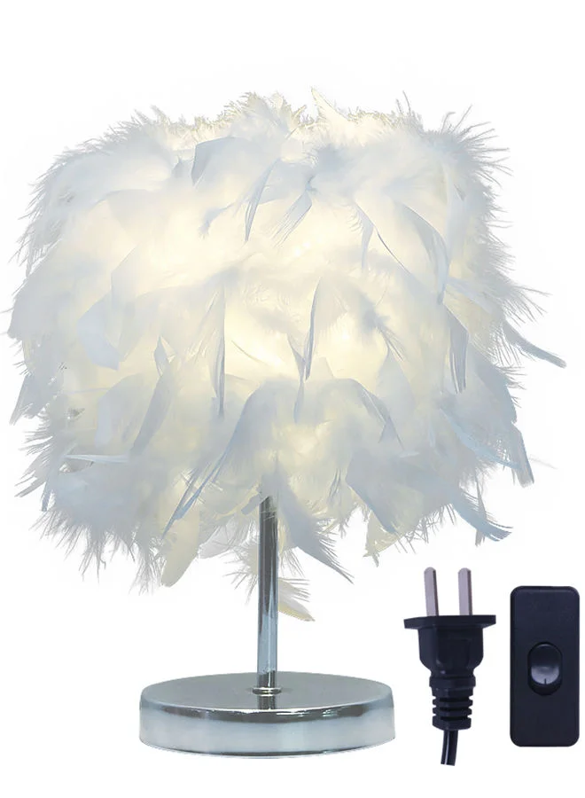 ebb & flow Best-Selling Gift Lamp European Bedroom Feather Lamp Feather Bed Nigh Table Lamp
