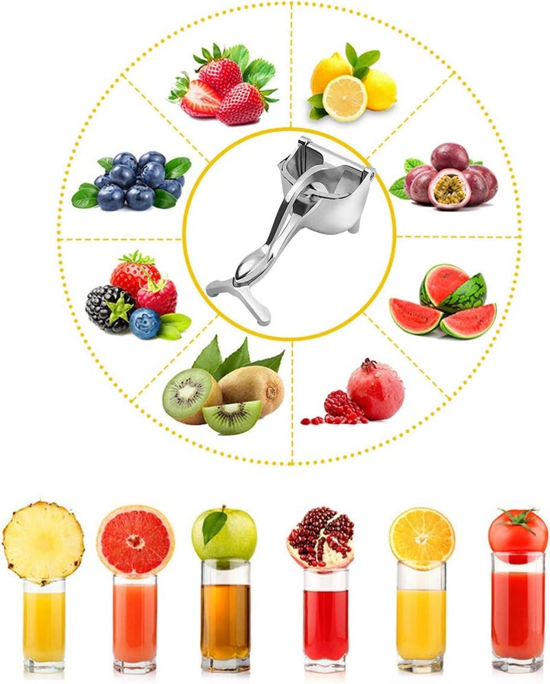بيكو دليل عصارة الفواكه بيكوي: عصارة يدوية من الألومنيوم الثقيل لعصر الليمون، عصارة يدوية، عصارة فواكه، أداة استخراج الحمضيات للبرتقال والليمون والرمان والطماطم والمزيد - Image 4