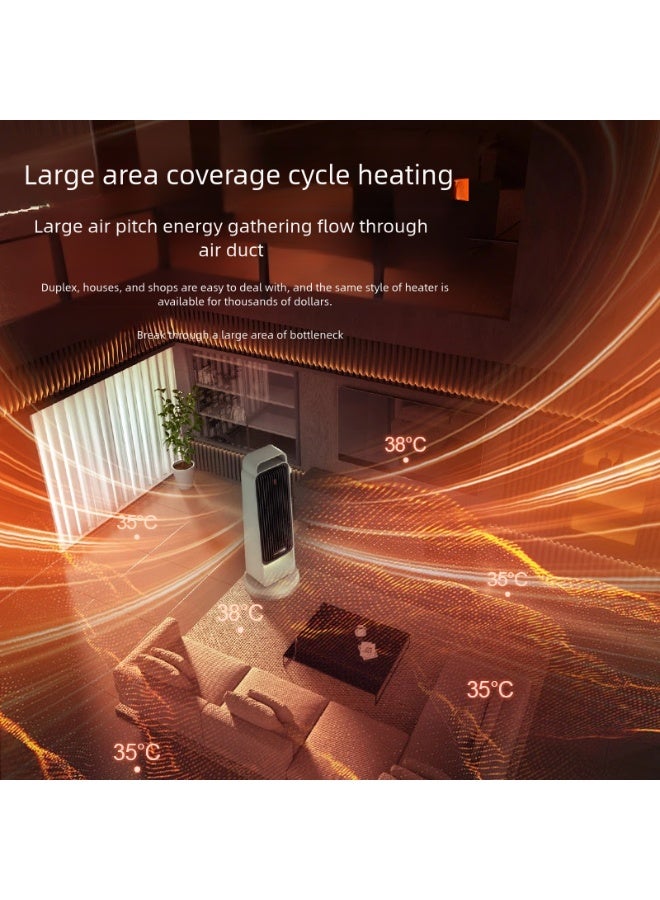 أوريون ماكس سخان برجي محمول ومروحة تبريد 2 في 1 بقوة 2000 واط - 5 أوضاع للهواء البارد والدافئ والساخن مع دوران وتشغيل هادئ وحماية آمنة للمنزل والمكتب وغرفة النوم - Image 4