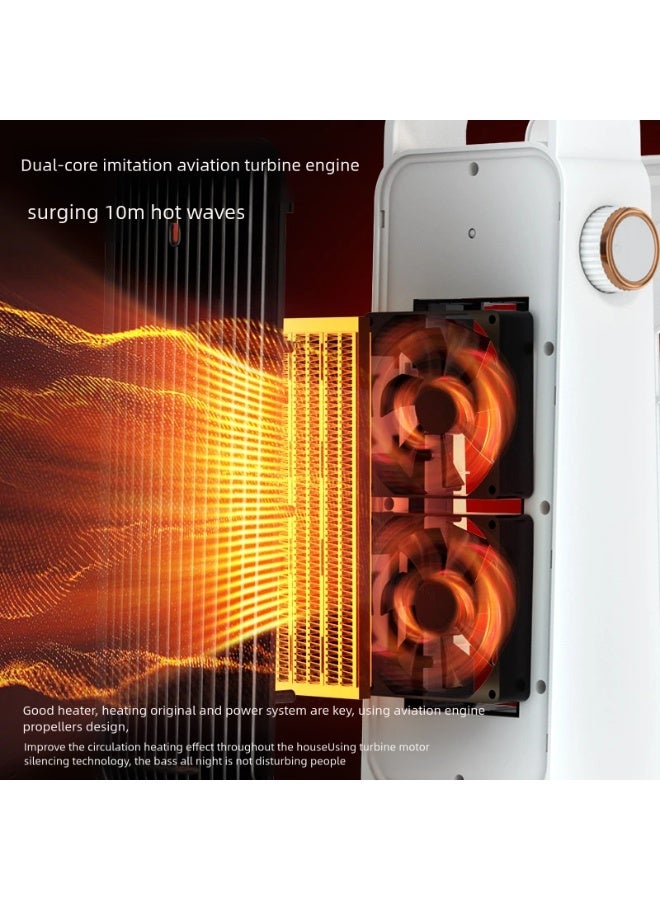 أوريون ماكس سخان برجي محمول ومروحة تبريد 2 في 1 بقوة 2000 واط - 5 أوضاع للهواء البارد والدافئ والساخن مع دوران وتشغيل هادئ وحماية آمنة للمنزل والمكتب وغرفة النوم - Image 3