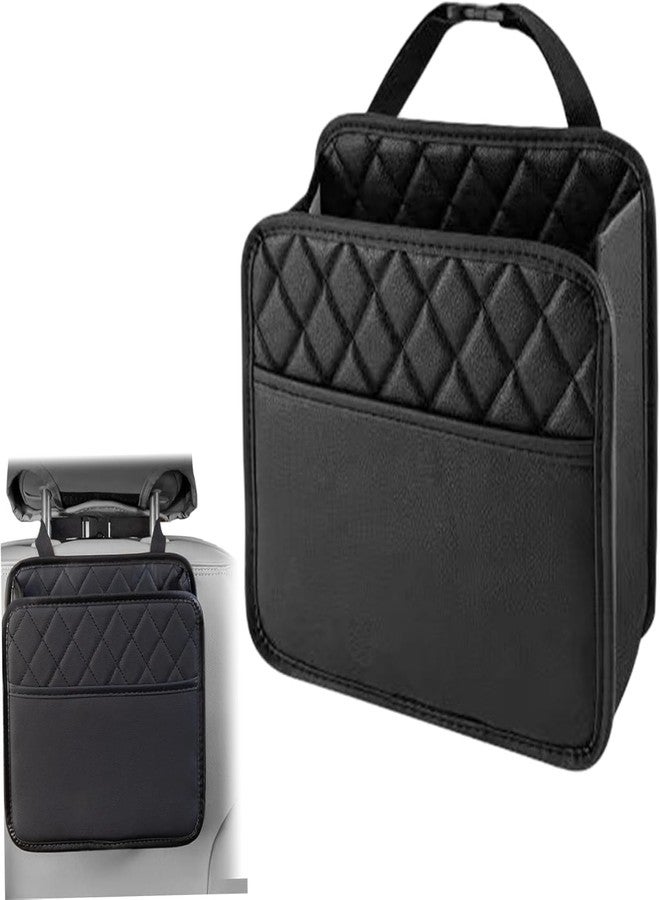 BLIXAR Car Seat Back Hanging Bag,Car Seat Back Organizer Leather,Backseat Car Organizer,Car Storage Organizer Back Seat Hanging,Universal Car Seat Organizer(Black,1PC) - Image 1