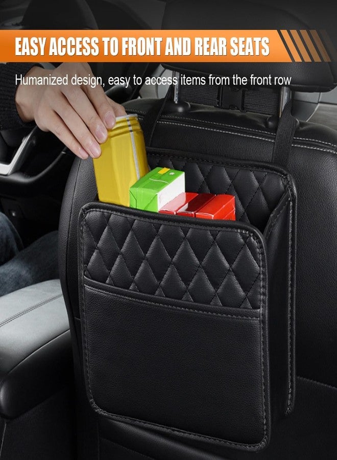 BLIXAR Car Seat Back Hanging Bag,Car Seat Back Organizer Leather,Backseat Car Organizer,Car Storage Organizer Back Seat Hanging,Universal Car Seat Organizer(Black,1PC) - Image 4