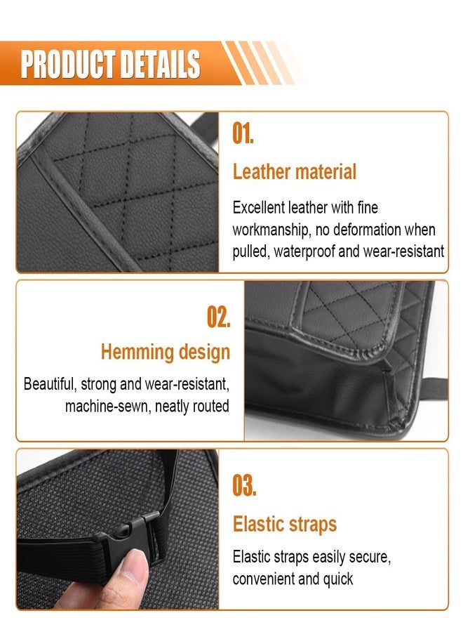 BLIXAR Car Seat Back Hanging Bag,Car Seat Back Organizer Leather,Backseat Car Organizer,Car Storage Organizer Back Seat Hanging,Universal Car Seat Organizer(Black,1PC) - Image 3