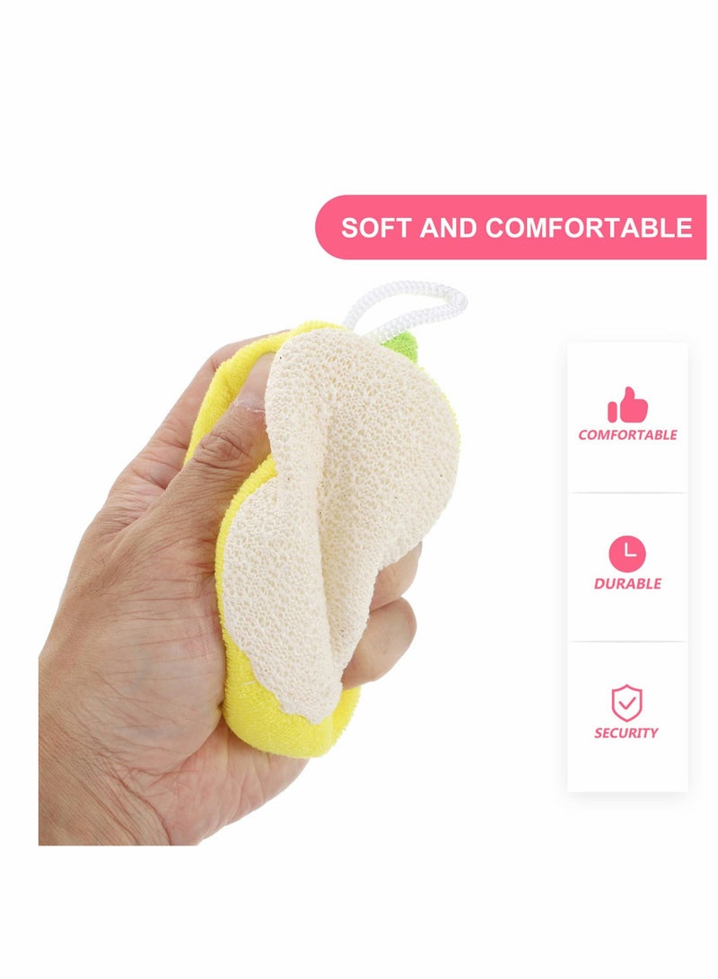 Excefore Kids Bath Sponge Cute Fruit Shape Body Loofah Shower Scrubber Exfoliating Washer Bath Ball Pouf Towel for Baby Toddler 6Pcs - Image 2