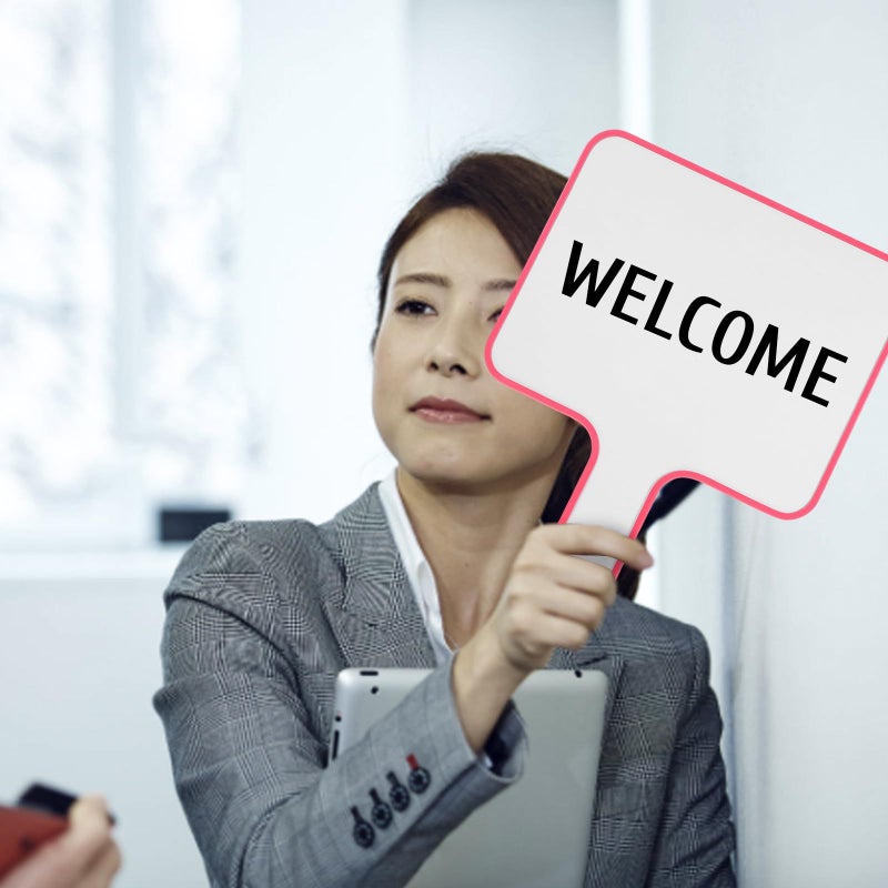 Double Sided Handheld Whiteboard Paddle Set 2 Pieces Portable Erasable Dry Erase Boards - Image 5