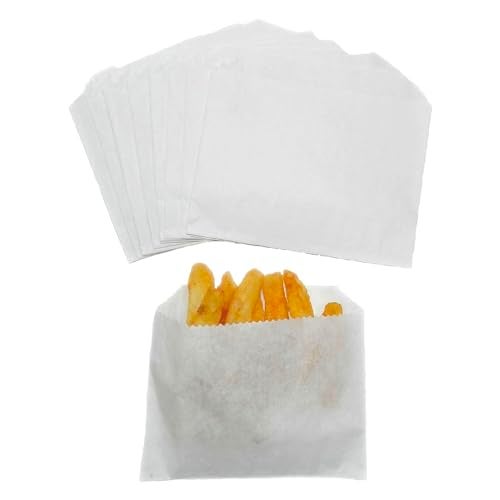 Regency Wraps Grease Resistant Serving Bag For Outdoor Entertaining, French Fry Bag, Pack of 50 - Image 1