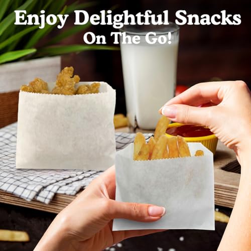Regency Wraps Grease Resistant Serving Bag For Outdoor Entertaining, French Fry Bag, Pack of 50 - Image 3