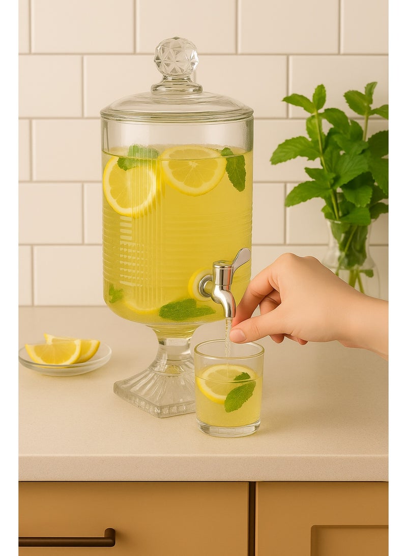 Dania JAC glass juice dispenser Clear Round 4.5 liters - Image 1