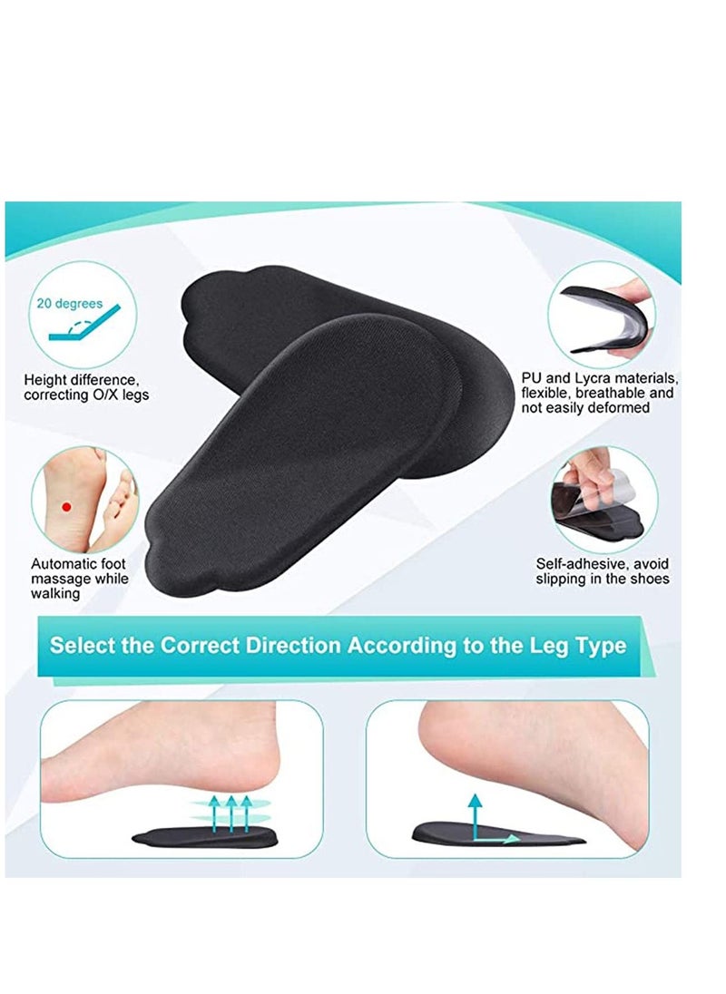 SYOSI - Heel Inserts Heel Cushion Supination Insoles, Heel Cups Lateral Inner Heel Wedge Insert for O/X Type Leg, 2 Pairs Heel Gel Support Pads Orthopedic Insoles for Supination and Pronation - Image 1