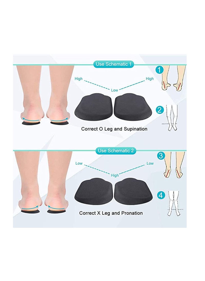 SYOSI - Heel Inserts Heel Cushion Supination Insoles, Heel Cups Lateral Inner Heel Wedge Insert for O/X Type Leg, 2 Pairs Heel Gel Support Pads Orthopedic Insoles for Supination and Pronation - Image 1