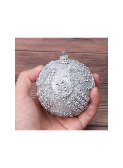 WYBOT 3 Pcs  Balls Ornaments Xmas Tree Shatterproof  Tree Decorations Silver 