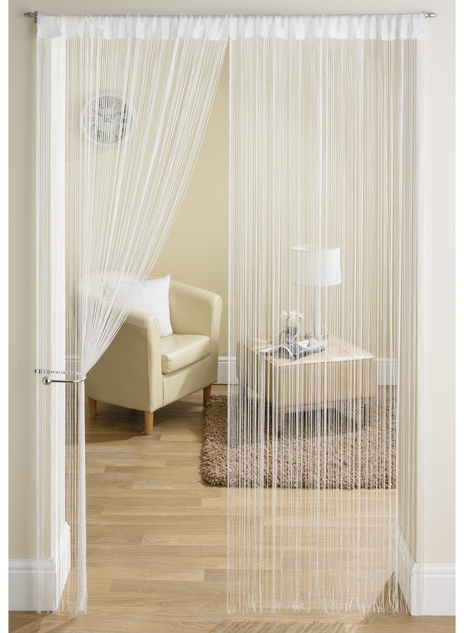 Exporthub 1 Piece Beautiful Polyester Door Threads String Curtain - 7ft, White (EHSPR558_74) - Image 2