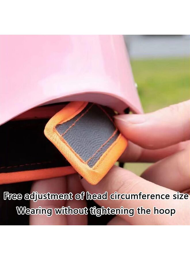 خوذة مفتوحة للأطفال خوذة نصفية للأطفال 3/4 للدراجات البخارية خوذة جت عصرية كلاسيكية للأولاد والبنات من 2 إلى 14 سنة (اللون: وردي) - Image 4