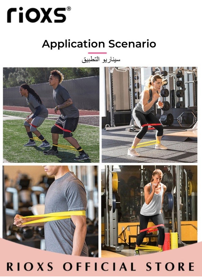 RIOXS - Exercise Equipment,Core Sliding Discs+5 Pcs Resistance Bands+Cloth Bag,Dual Sided Fitness Sliders Discs With Resistance Bands For Smooth Sliding,For Carpet Hardwood Floors,Workout Home Gym Sliders - Image 1