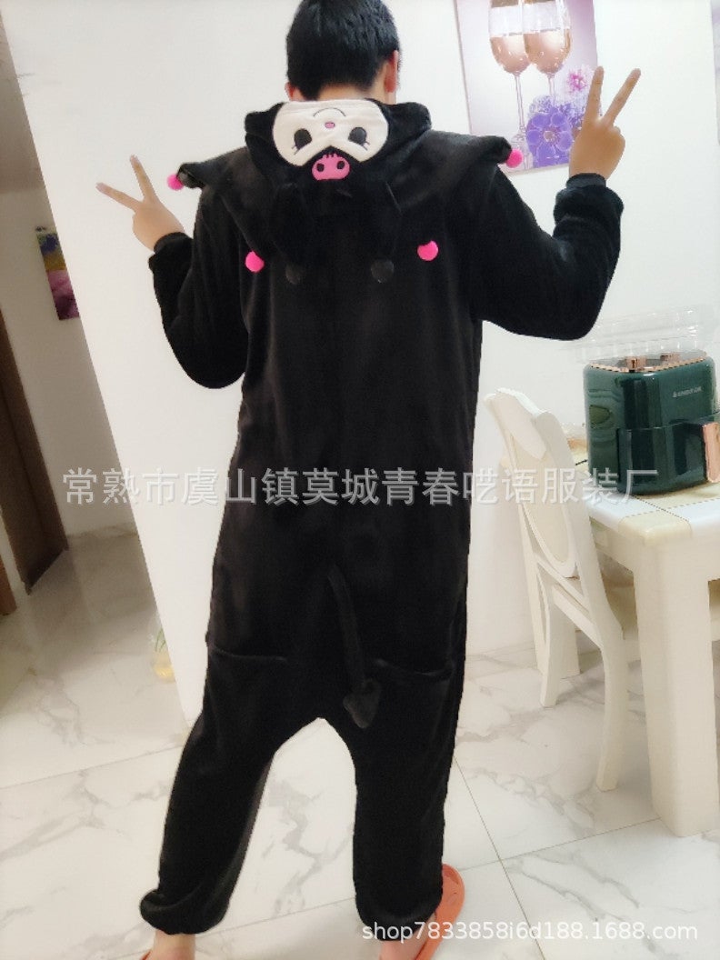 Cute Spider-Man Flannel Sonic Kidsren'S Cartoon Jerry Mouse One-Piece Pajamas For Men And Women Home Clothes - Image 1