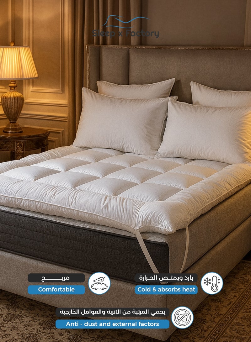Sleep x Factory Diamond Package a Luxurious Mattress Topper 10 cm Hight with Luxurious Pillows - Image 4